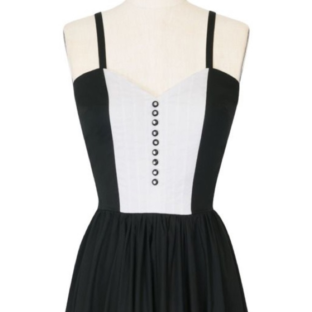 Trashy Diva pinup Ruby tuxedo midi dress has pockets